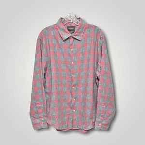 Bonobos Checkered Linen Blend Button Down Shirt